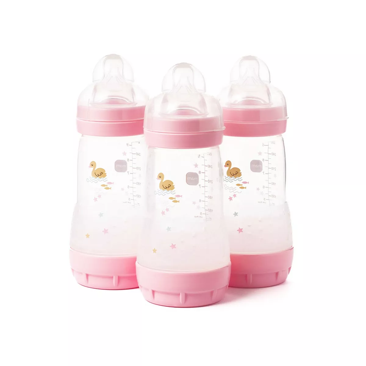 MAM Easy Start Anti-Colic Bottle 260ml - 3pk Pink