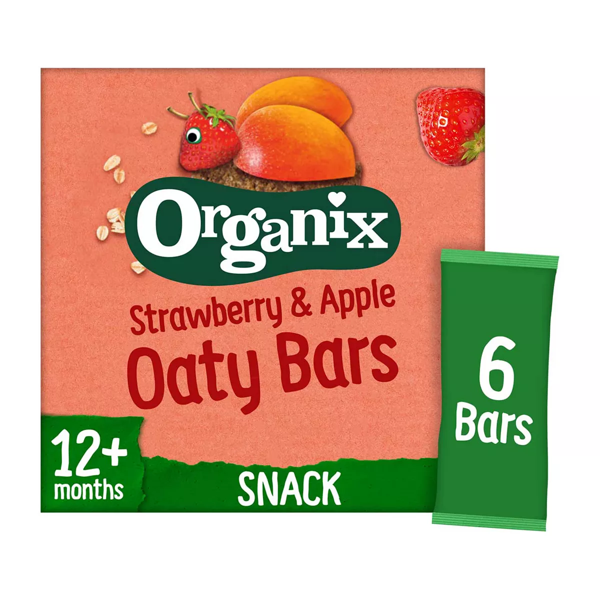 Organix Strawberry & Apple Soft Oaty Bars (6x23g)