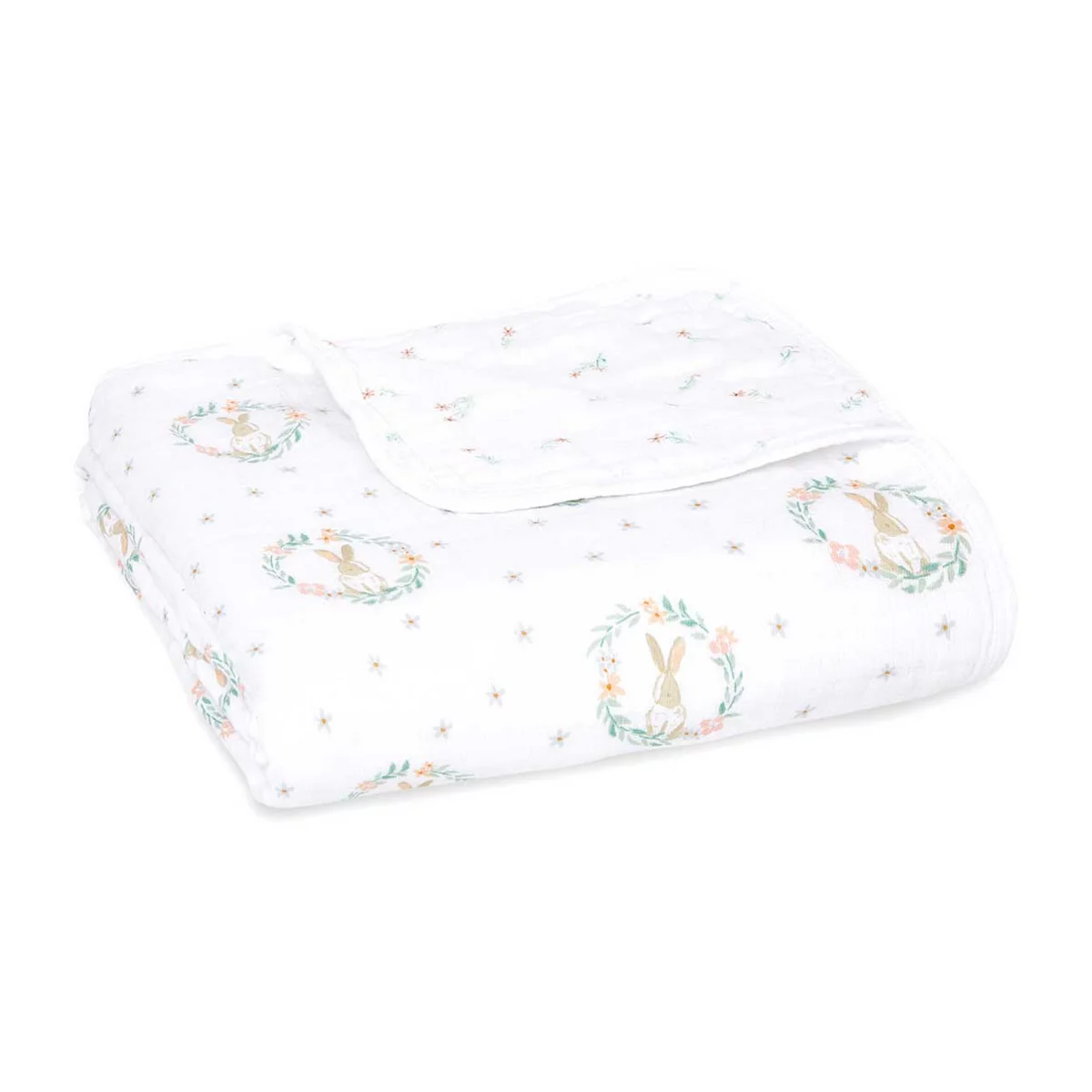 Aden + Anais Essentials Cotton Muslin Blanket Blushing Bunnies