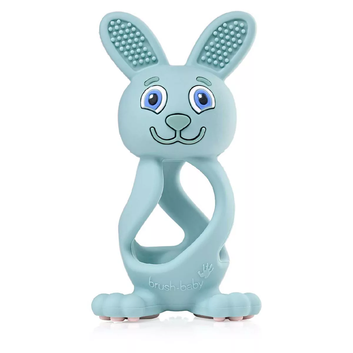 Bobbie Bunny Baby Teether Toy Eucalyptus Green | Twist & Bounce Teething Toy
