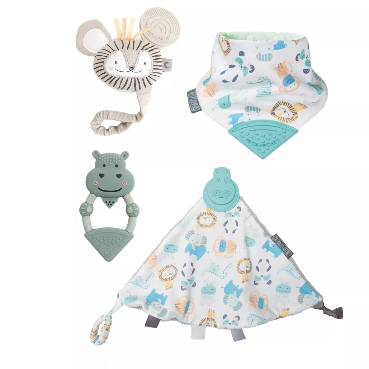 Cheeky Chompers Comfort & Chew Baby Teething Gift Set - Cheeky Animals