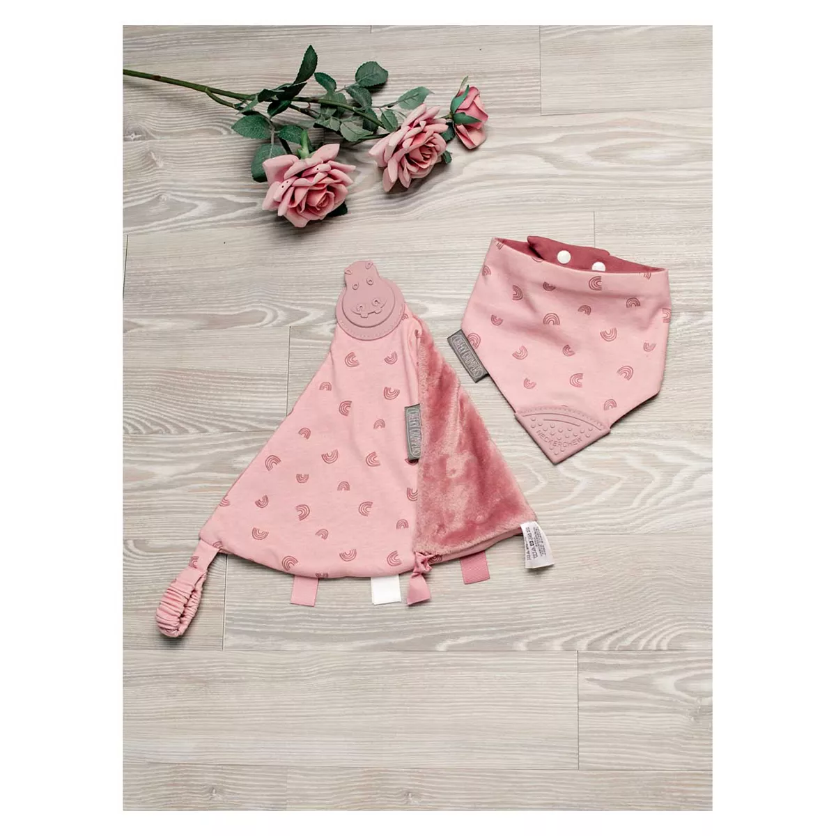 Cheeky Chompers Teething Sensory Chew Pack - Rainbow Rose