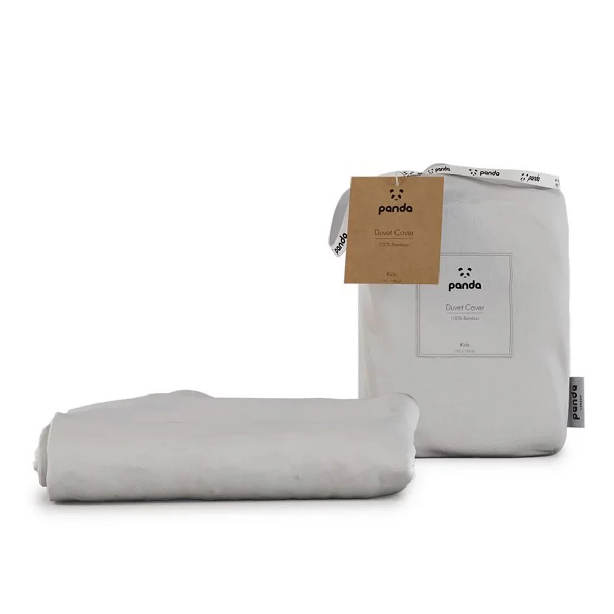 Panda Kids 100% Bamboo Duvet Cover Pure White Single