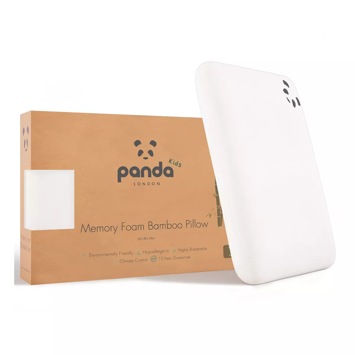 Panda Kids Bamboo Memory Foam Pillow 4 Years+