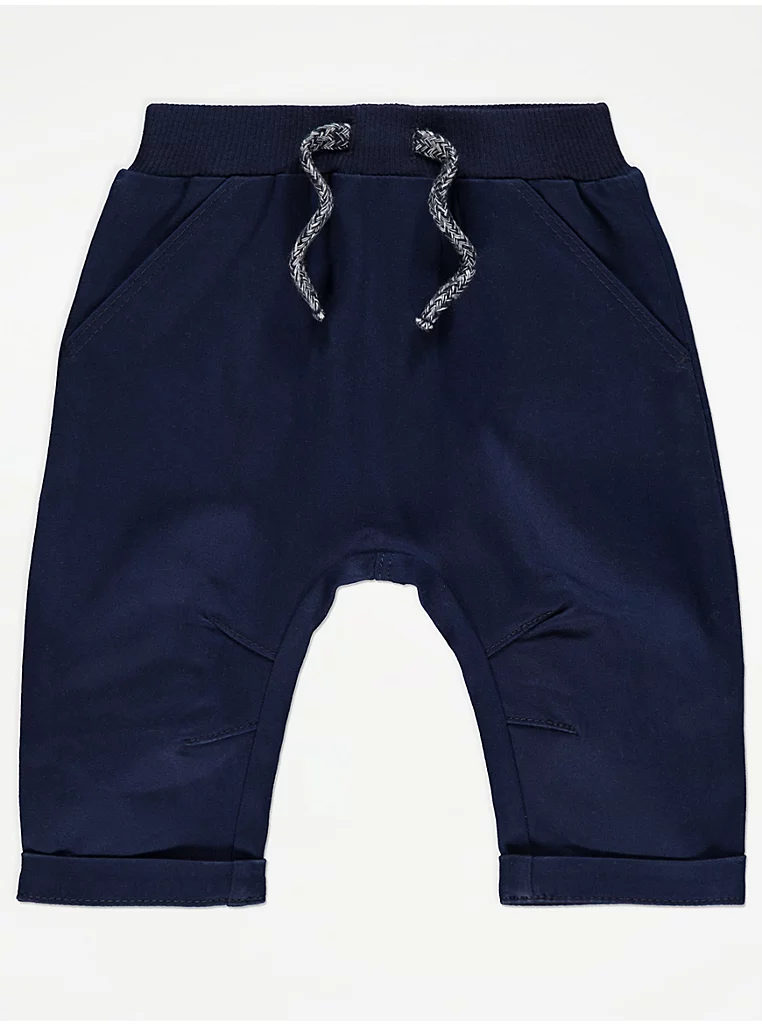 Navy Woven Trousers