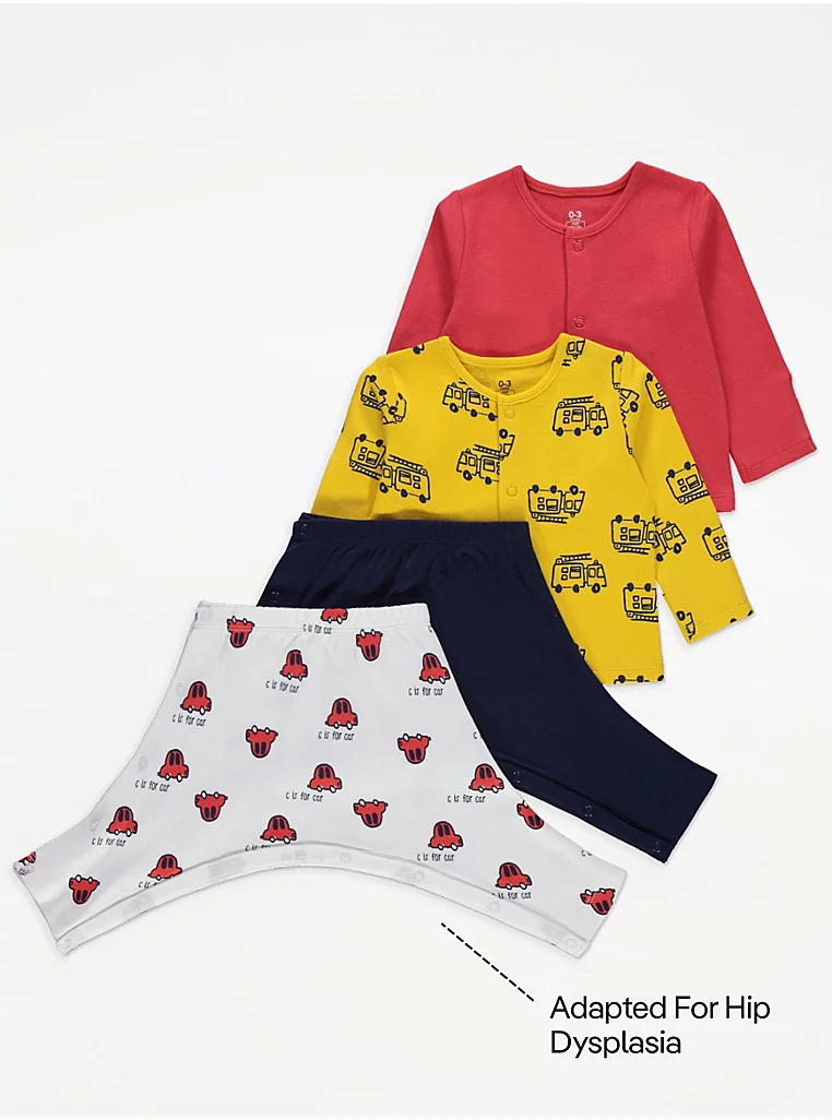 Easy On Adaptive Hip Dysplasia Vehicle Pyjamas 2 Pack