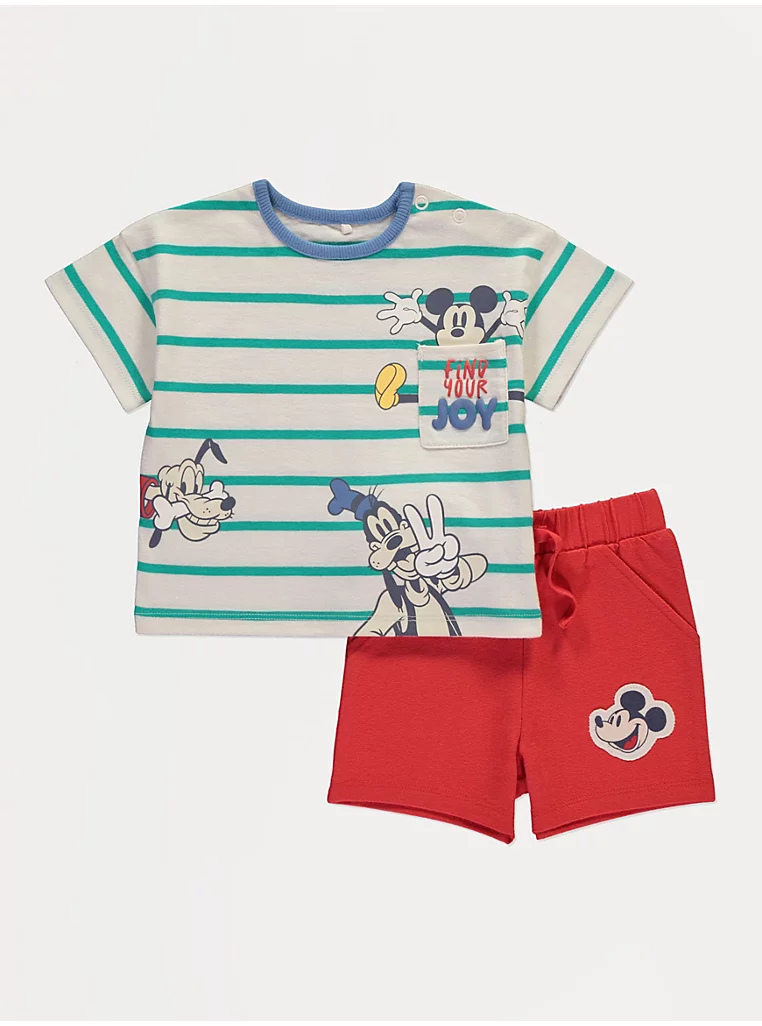 Disney Mickey Mouse T-shirt and Shorts Outfit