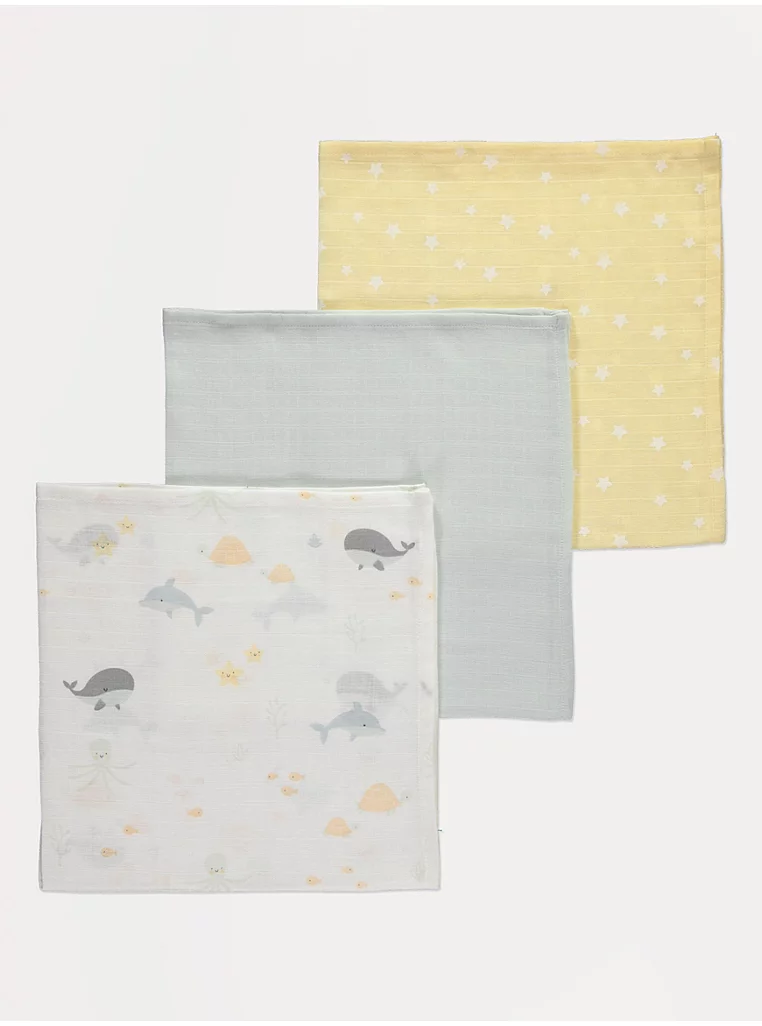 Sealife Muslin Squares 3 Pack