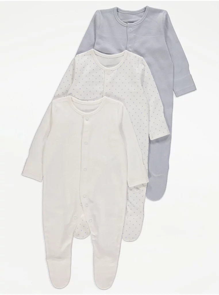 Blue Sleepsuits 3 Pack
