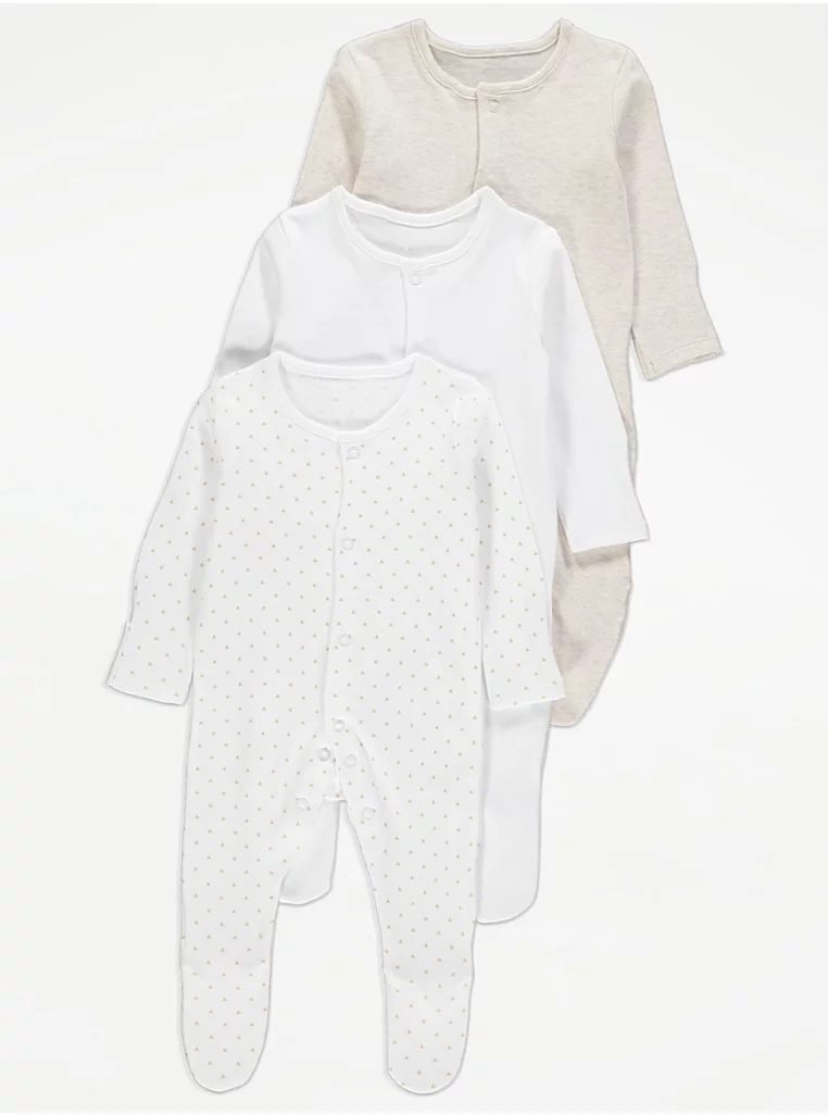 Neutral Sleepsuits 3 Pack