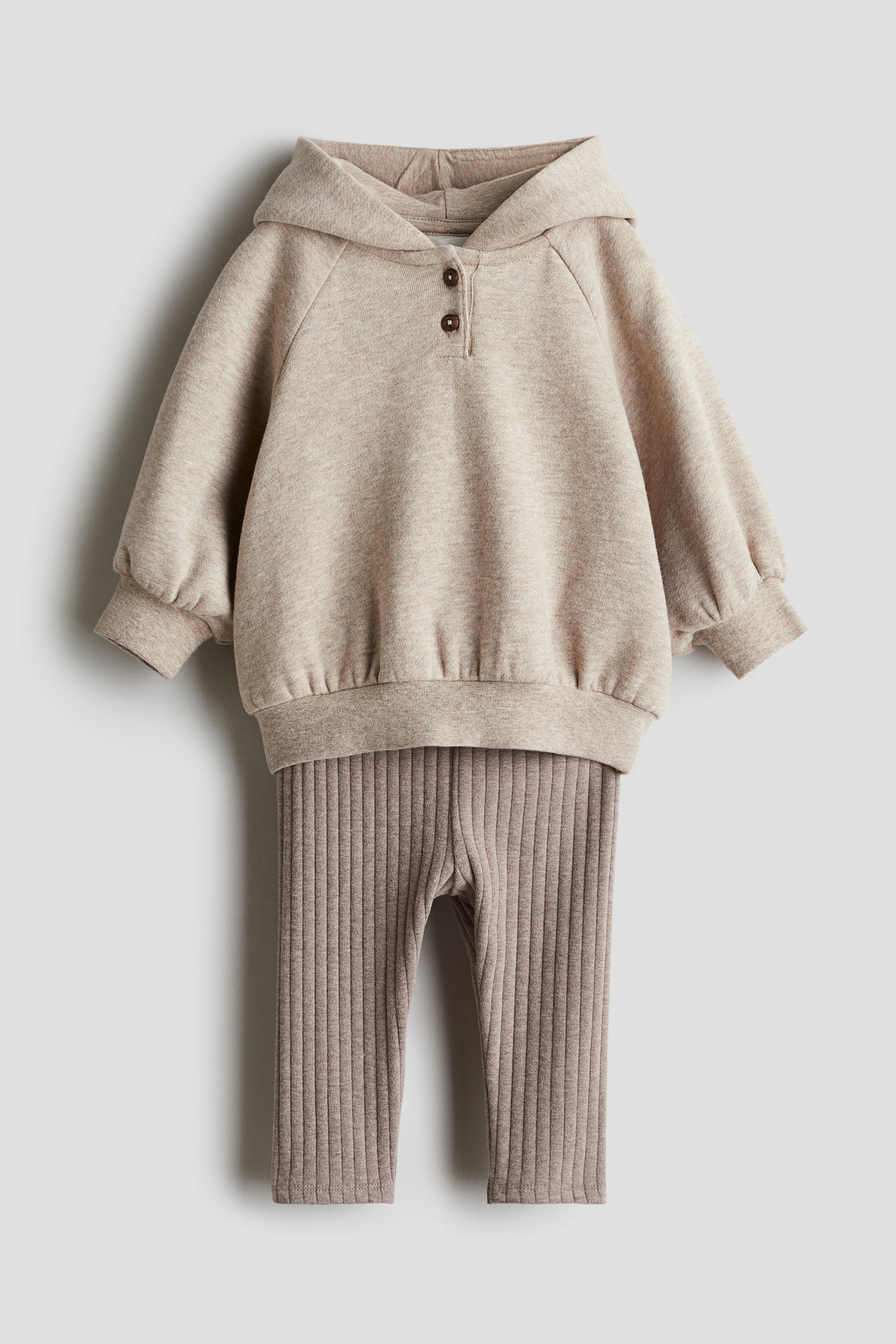 2-piece cotton set — Beige