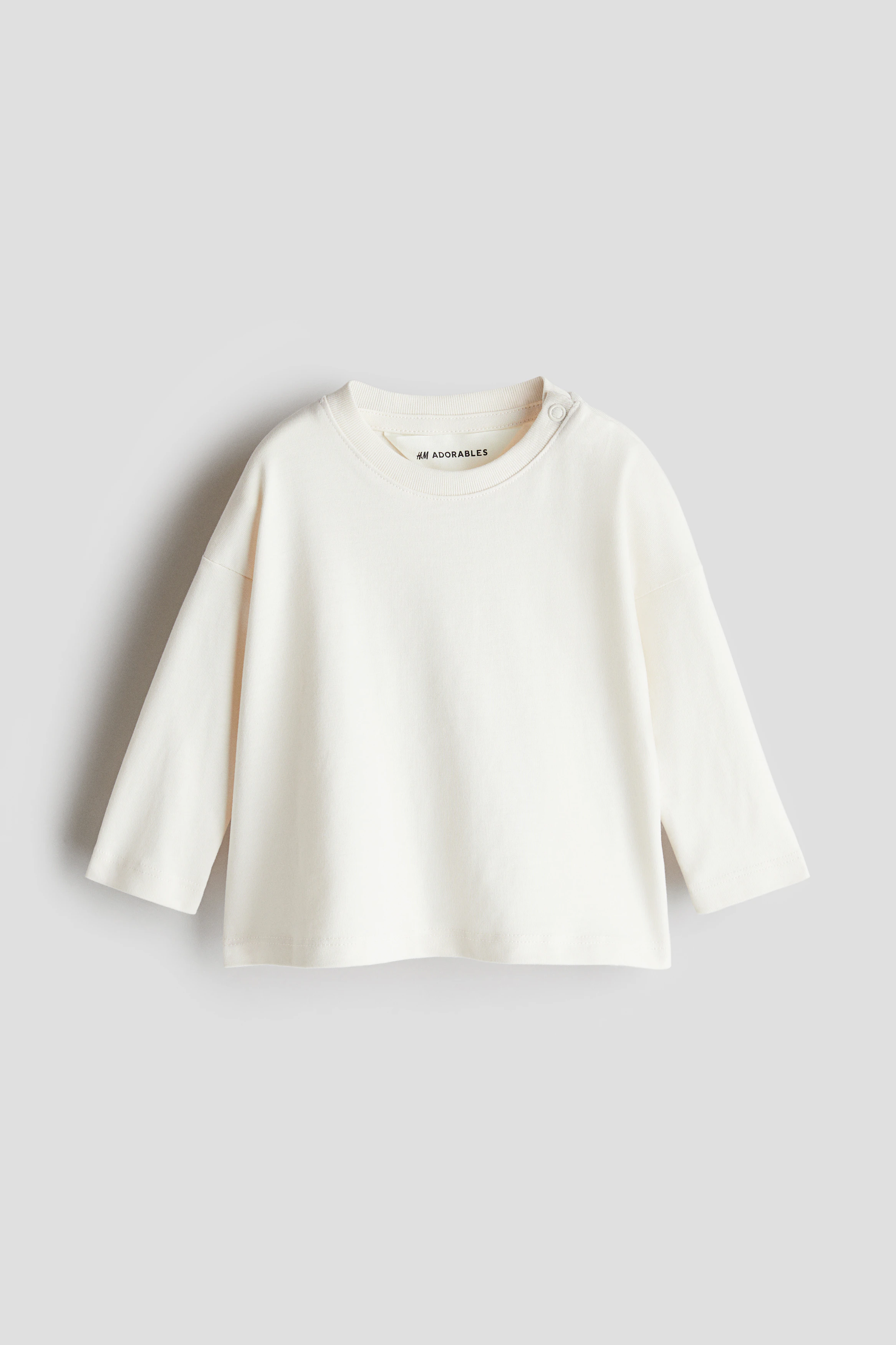 Long-sleeved pima cotton T-shirt — White