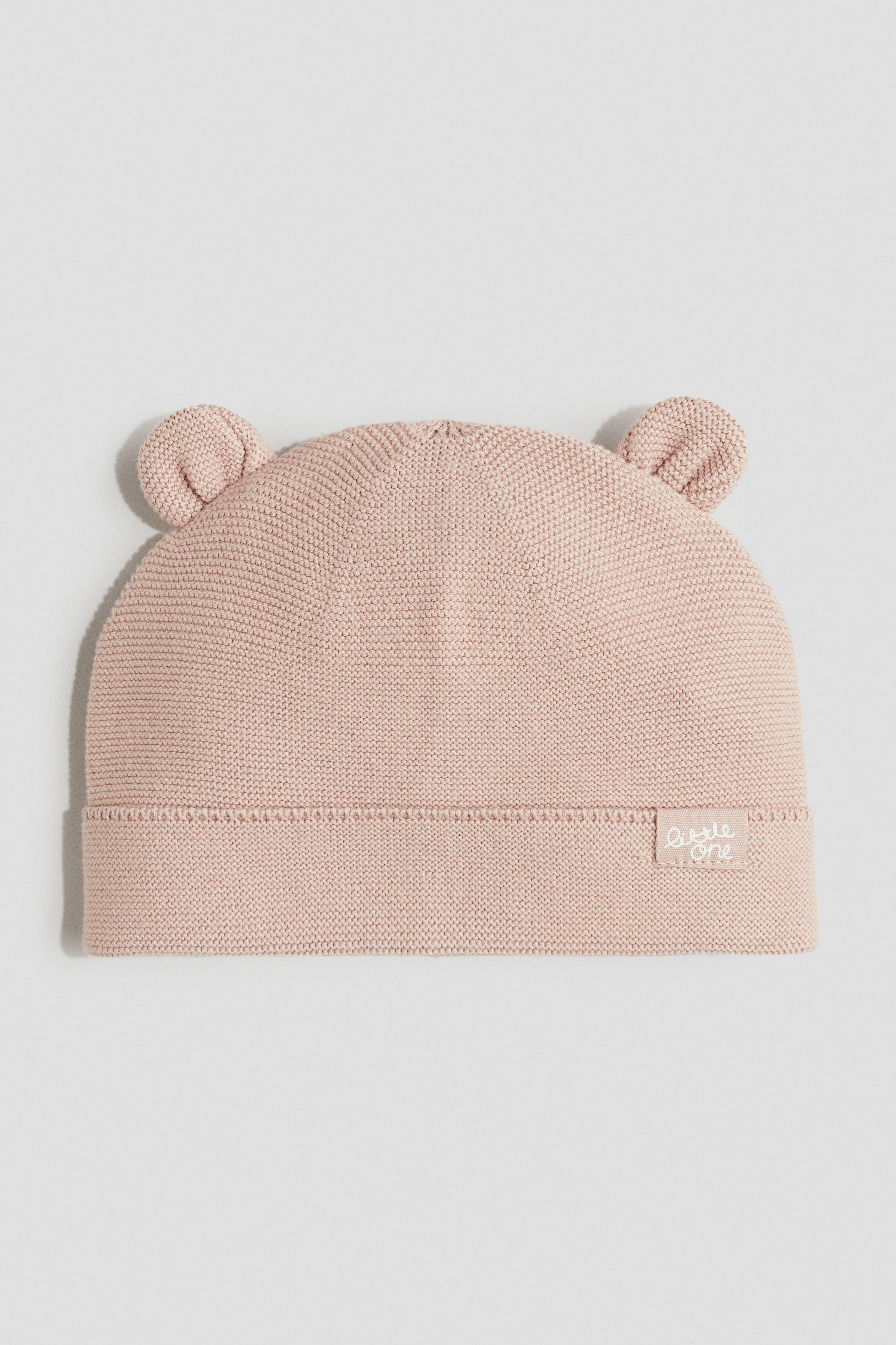 Cotton-knit beanie — Light pink
