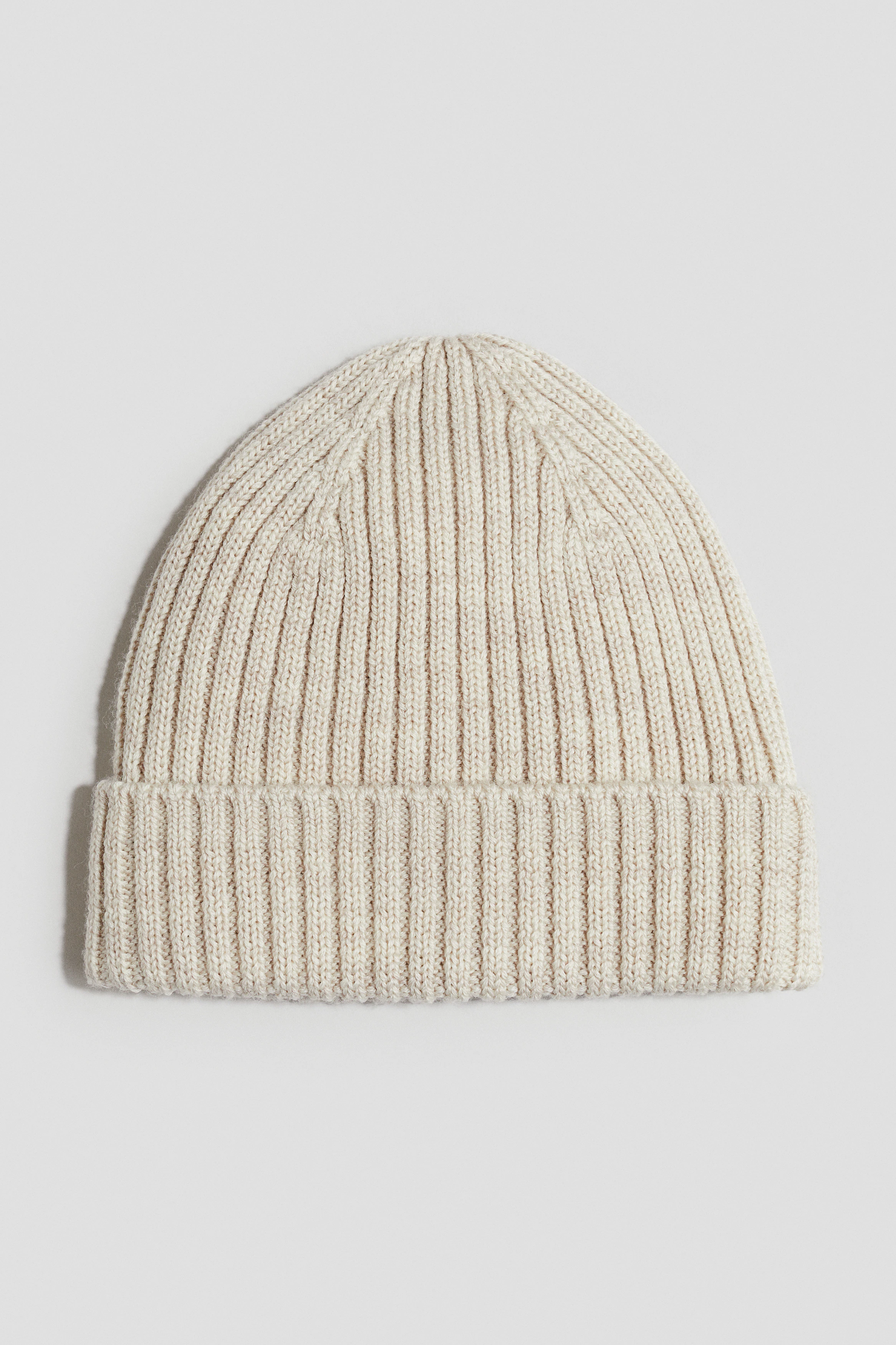 Merino wool beanie — Light beige