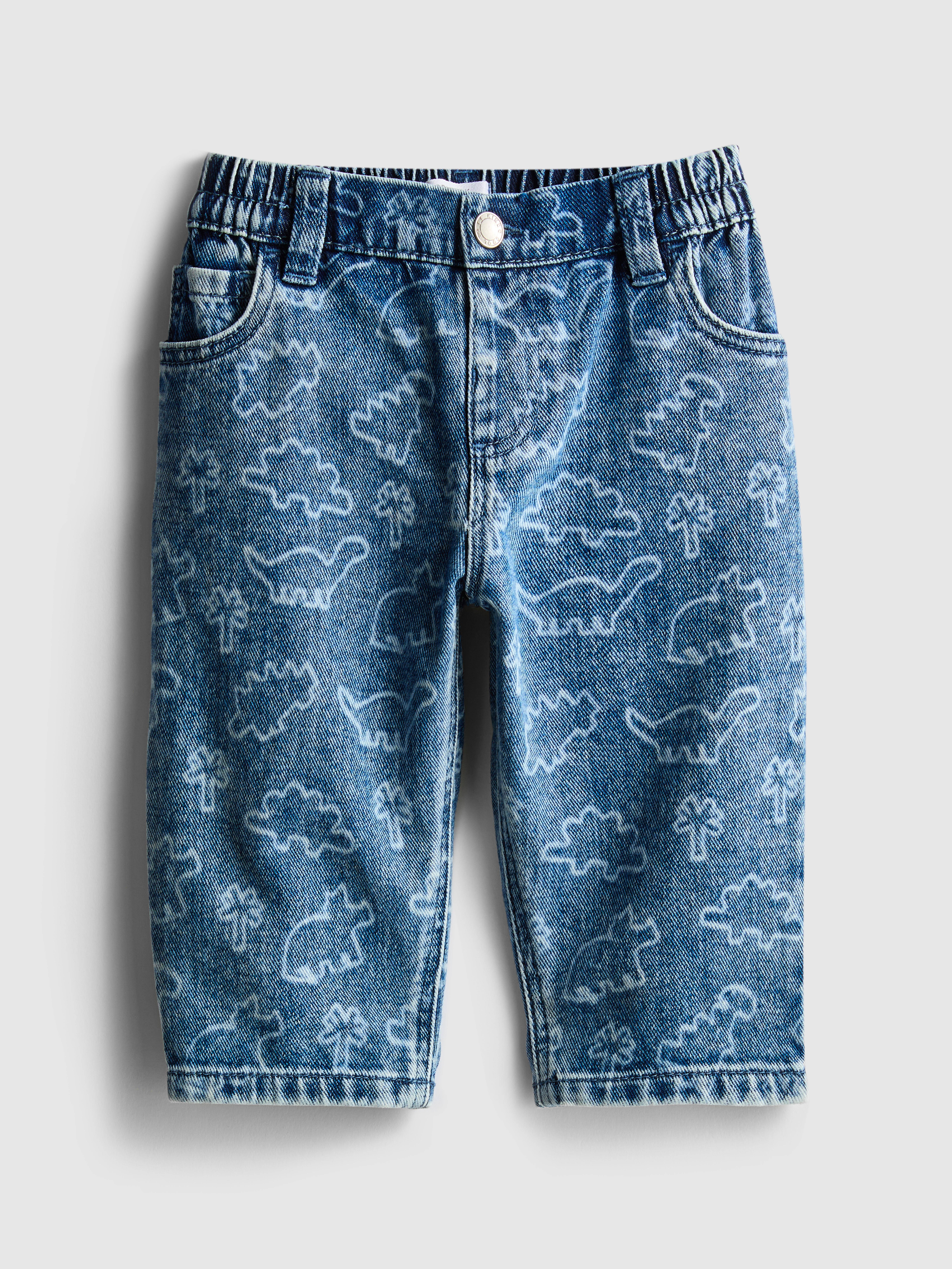0-36mths | Dinosaur Laser Print Paperbag Jeans