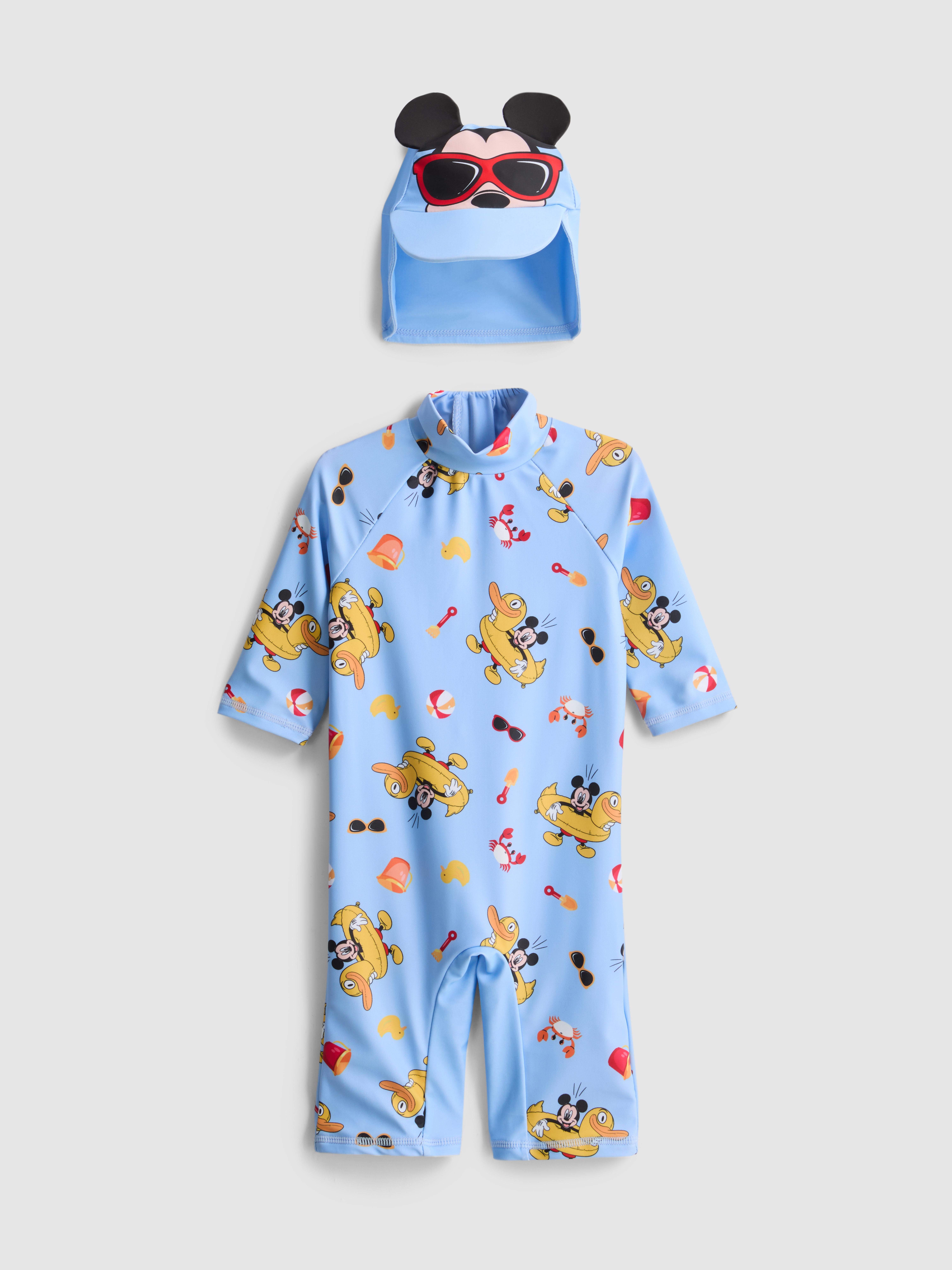 3-36mths | Disney’s Mickey Mouse Swimsuit and Sun Hat Set