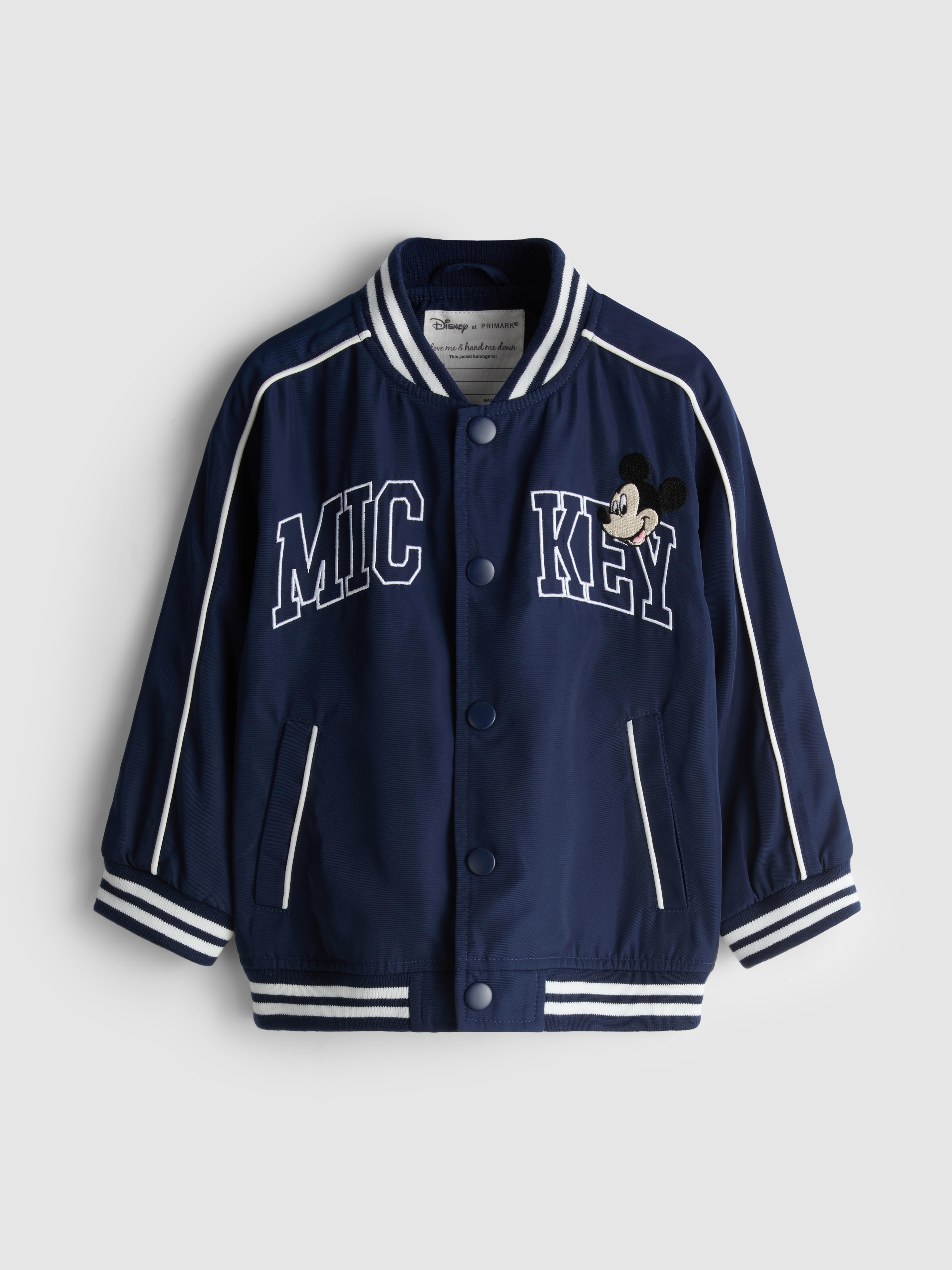 0-36mths | Disney’s Mickey Mouse Popper Varsity Jacket