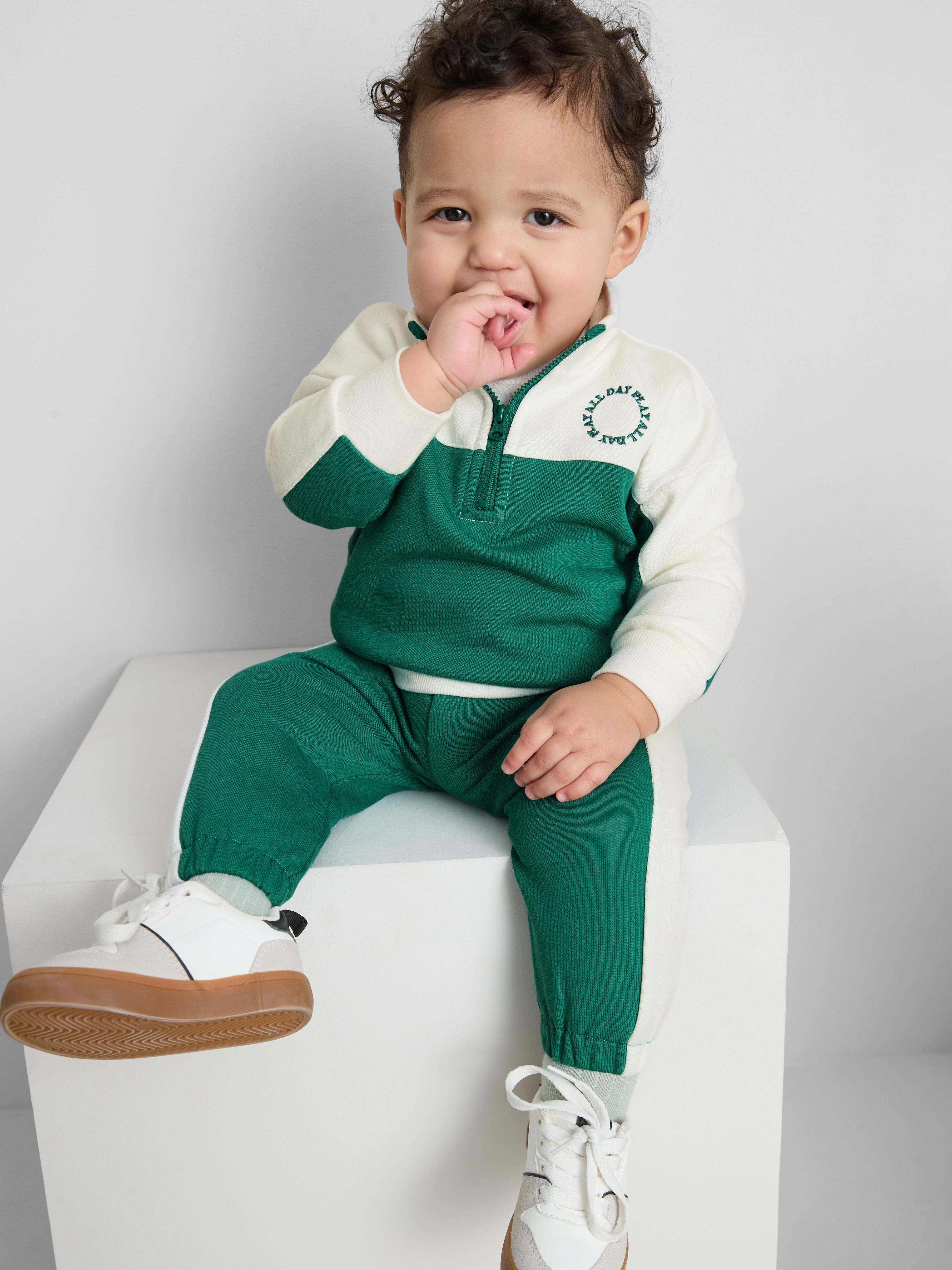 0-36mths | Half-Zip Sweatshirt and Joggers Set