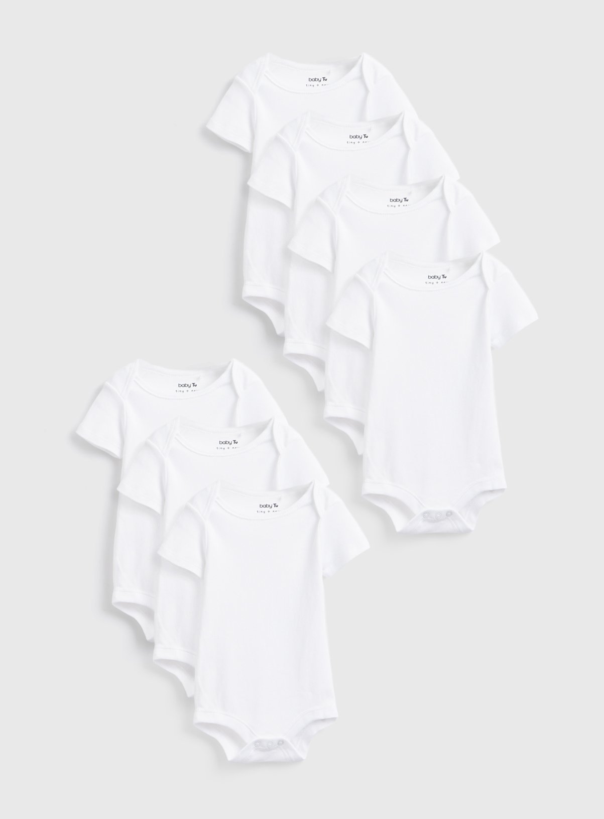 White Bodysuits 7 Pack